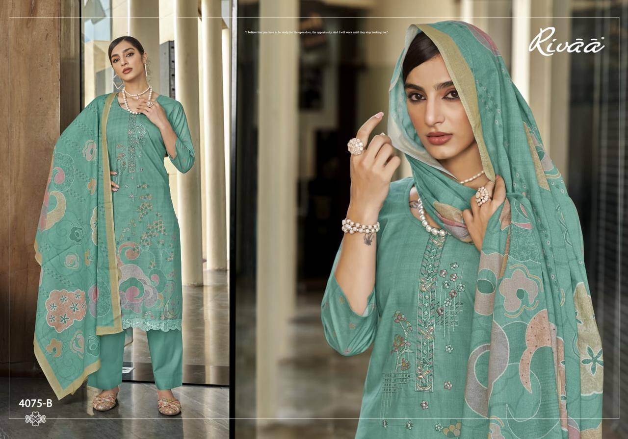 MASHA By RIVAA Stylish Beautiful Colourful Pure Italian Lawn Dresses At Wholesale Price